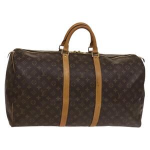 LOUIS VUITTON Monogram Keepall 55 Boston Bag M41424